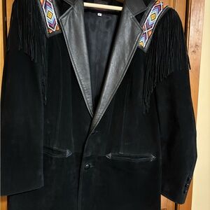 Men’s Black Pigskin Suit Coat
